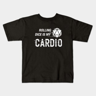 Rolling Dice is My Cardio Funny Tabletop RPG Kids T-Shirt